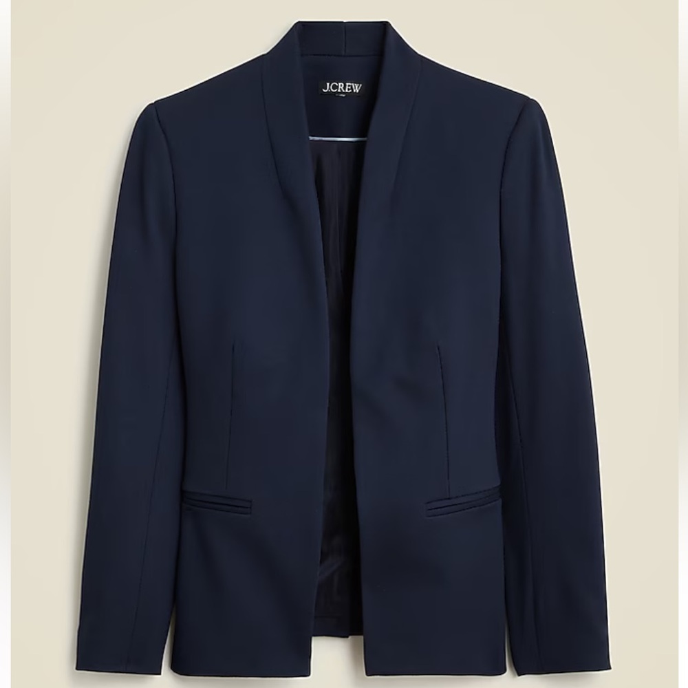 J. Crew Navy Stretch Twill Going Out Blazer NWT 4